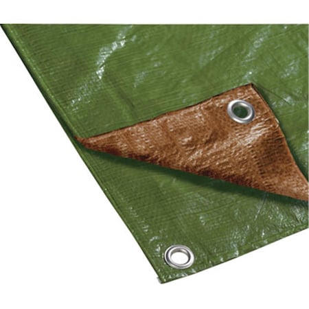 Heat Wave Tarp  Brown-Green 8 X 10 HE3263729